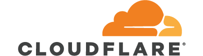 Cloudflare logo on a white background.